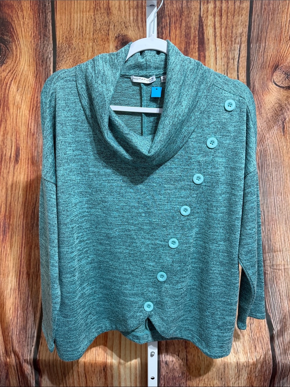 🚨($3 Bundled) Notations Cowl Neck Blouse Size PL
